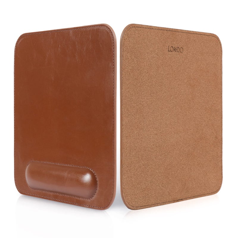 Londo Leather Mouse Pad with Wrist Rest â€“ Ergonomic Support, Non-Slip Base, Smooth Surface - Image 4